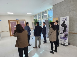 청주마이크로병원 관계자 한빛복지관 기관 방문