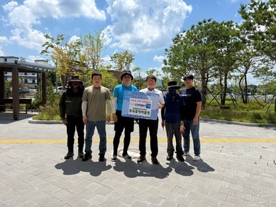 무극 로터리클럽 재능기부, 한빛복지관 잡초 제거 봉사 